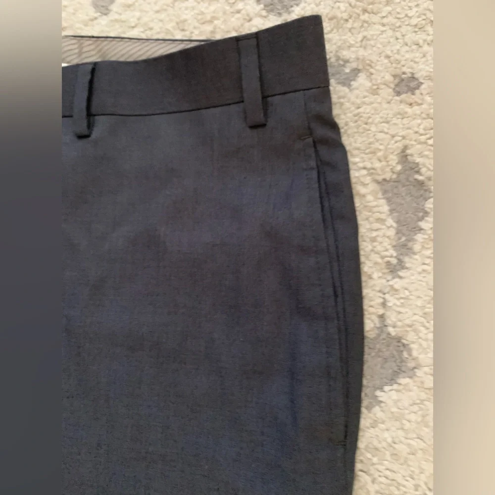 Calvin Klein Men’s Classic-Fit Solid Flat-Front Dress Pants Dark Gray